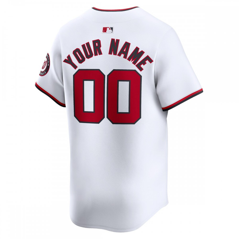 Washington Nationals Youth Home Limited Custom Jersey - White-Pro Kit Vault | Brand New 26/27 Sports Jerseys